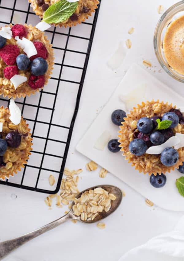 Healthy Berry Oat Muffins